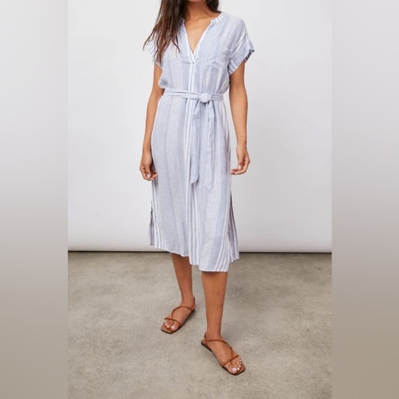 Rails Suri Dress- Color: Blue Dusk Stripe Size L - Picture 3 of 16